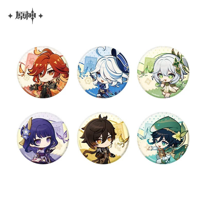 Badge série Teyvat Exhibitions Genshin Impact Waku Waku Goods Shop
